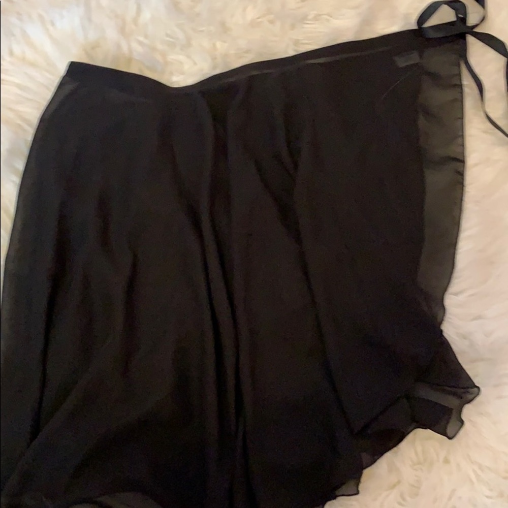 Silk tie up skirt